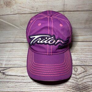 Triton Boats Purple Pink Embroidered Hat Adjustable Bass Fishing Outdoors